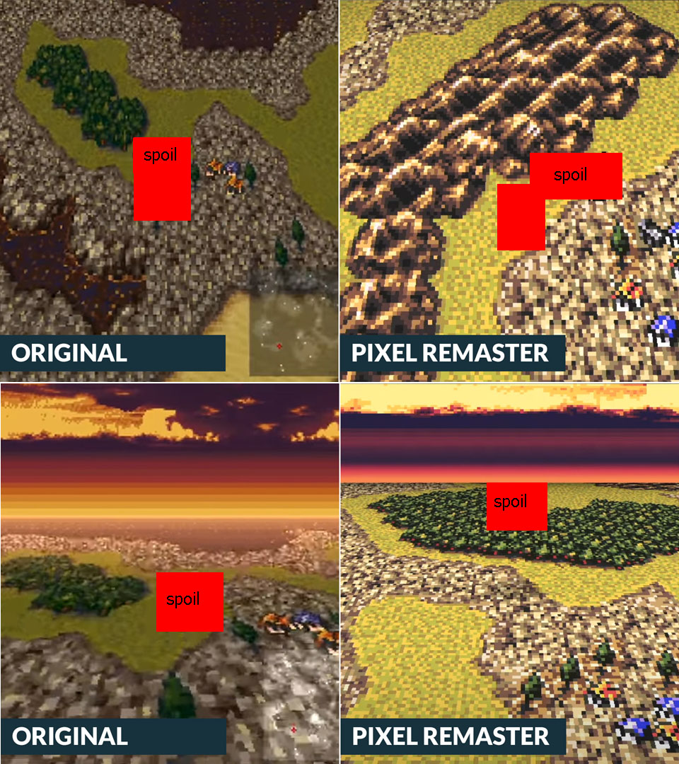 Final Fantasy 6 remaster-original comparaison